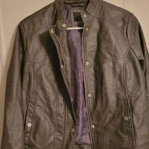 Grey leather jacket